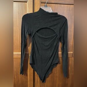 Elegant Black Long Sleeve Bodysuit